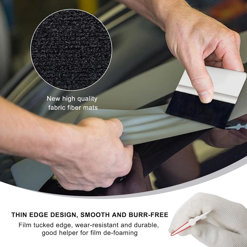 Wevdn 3 PCS Car Window Film Kit, Durable Easy to Apply Glass & Car Windows Tint Kit, Practical Window Film Installation Tools Kit Includes Felt Scraper Carving Knife 100ML Spray Bottle - Image 4